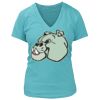 Women's Premium Deep V-Neck T-Shirt Thumbnail