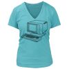 Women's Premium Deep V-Neck T-Shirt Thumbnail