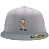 Flexfit 6210 Structured Flat Bill Fitted Hat Thumbnail