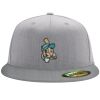 Flexfit 6210 Structured Flat Bill Fitted Hat Thumbnail