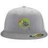 Flexfit 6210 Structured Flat Bill Fitted Hat Thumbnail