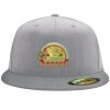 Flexfit 6210 Structured Flat Bill Fitted Hat Thumbnail
