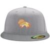Flexfit 6210 Structured Flat Bill Fitted Hat Thumbnail