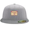Flexfit 6210 Structured Flat Bill Fitted Hat Thumbnail