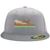 Flexfit 6210 Structured Flat Bill Fitted Hat Thumbnail
