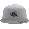 Flexfit 6210 Structured Flat Bill Fitted Hat Thumbnail