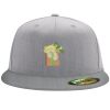 Flexfit 6210 Structured Flat Bill Fitted Hat Thumbnail