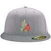 Flexfit 6210 Structured Flat Bill Fitted Hat Thumbnail