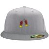 Flexfit 6210 Structured Flat Bill Fitted Hat Thumbnail