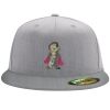Flexfit 6210 Structured Flat Bill Fitted Hat Thumbnail
