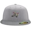 Flexfit 6210 Structured Flat Bill Fitted Hat Thumbnail