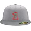Flexfit 6210 Structured Flat Bill Fitted Hat Thumbnail
