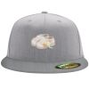 Flexfit 6210 Structured Flat Bill Fitted Hat Thumbnail