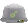 Flexfit 6210 Structured Flat Bill Fitted Hat Thumbnail