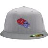 Flexfit 6210 Structured Flat Bill Fitted Hat Thumbnail