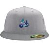 Flexfit 6210 Structured Flat Bill Fitted Hat Thumbnail