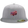Flexfit 6210 Structured Flat Bill Fitted Hat Thumbnail
