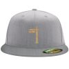 Flexfit 6210 Structured Flat Bill Fitted Hat Thumbnail