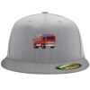 Flexfit 6210 Structured Flat Bill Fitted Hat Thumbnail