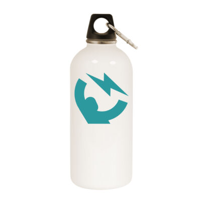 Merch Instant Logo - White Water Bottle With Carabiner Thumbnail