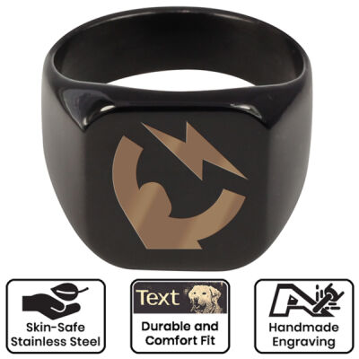 Merch Instant Logo - Custom Engraved Ring Thumbnail